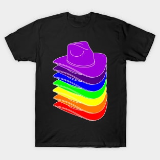 LGBTQ Cowboy Hats, Cowboy Rainbow T-Shirt